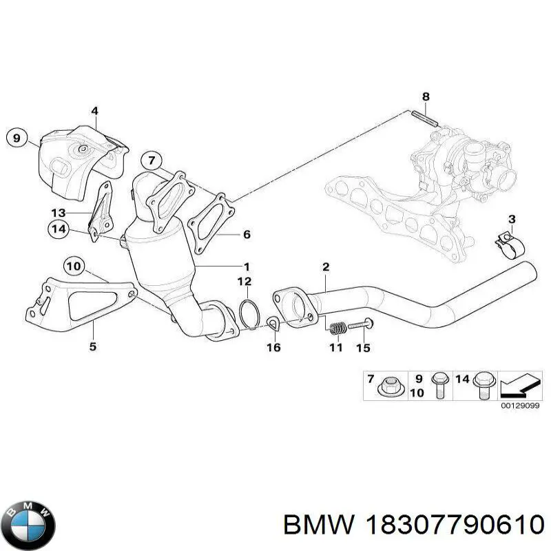 18307790610 BMW пружина болта кріплення колектора