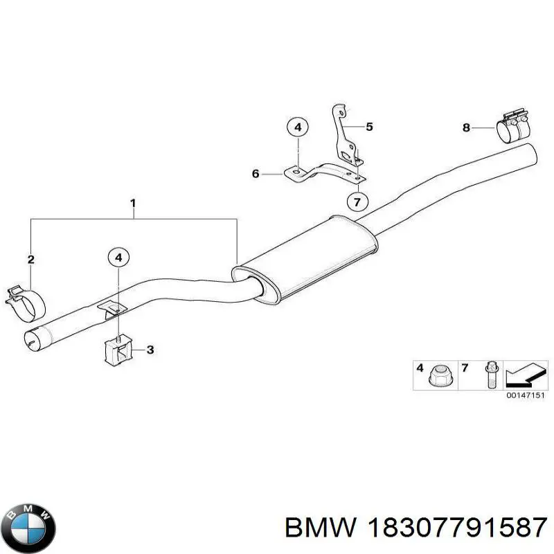  BMW 18307791587 ціна, від 2.31 USD