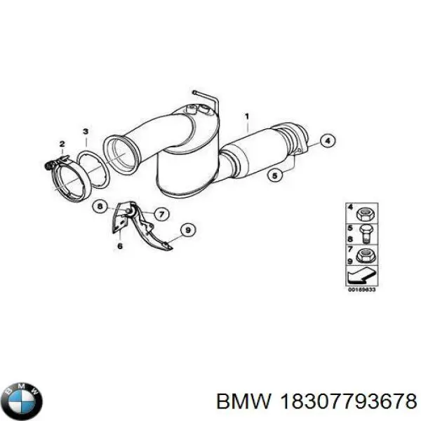 Кільце приймальної труби глушника BMW 18307793678 ціна, від 9.13 USD