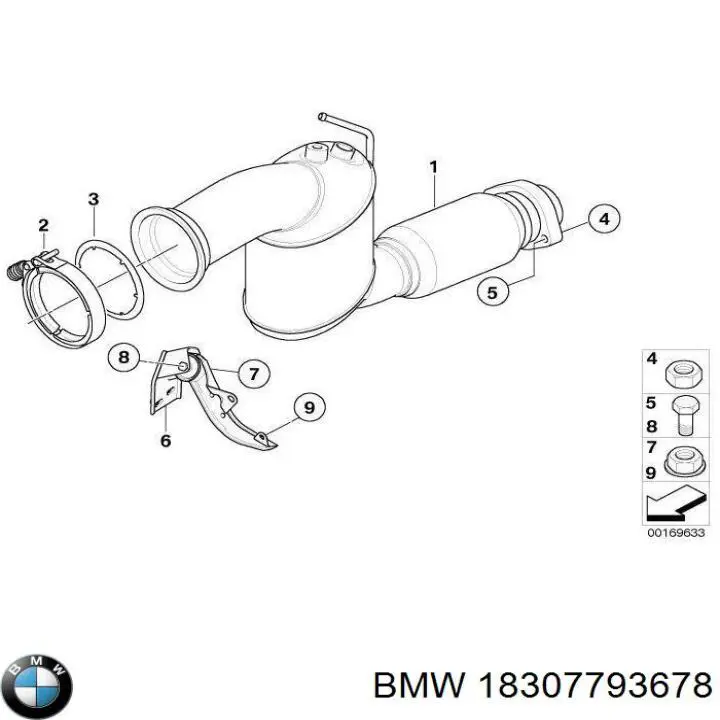 18307793678 BMW Кільце приймальні труби глушника ущільнювача
