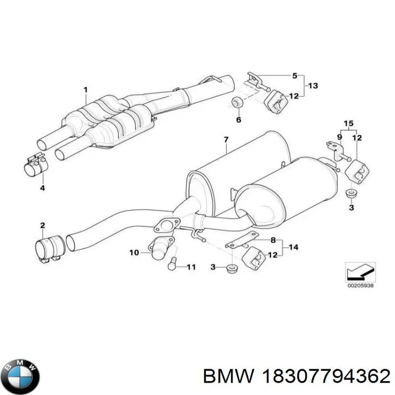 Вихлопна труба BMW 7 седан (E65, E66, E67) (2001 - 2008) ціна, від 1570.39 USD