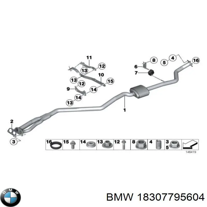  BMW 18307795604 ціна, від 100.95 USD