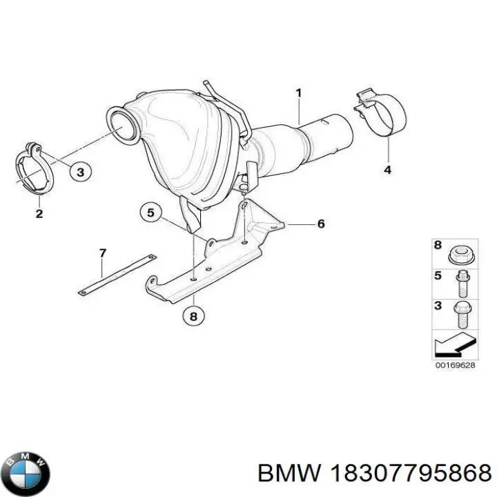 18307795868 BMW Каталітичний нейтралізатор відпрацьованих газів