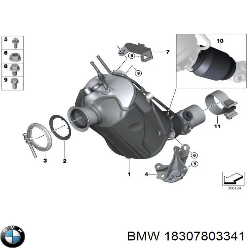 Кріплення глушника переднє BMW 18307803341 ціна, від 37.44 USD