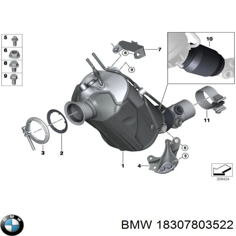 Кільце форсунки інжектора, посадочне 18307803522 BMW