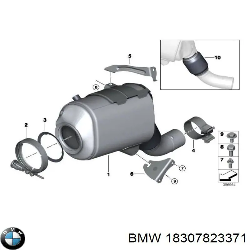 Вихлоп BMW X1 позашляховик (E84) (2009 - 2015) ціна, від 101.36 USD