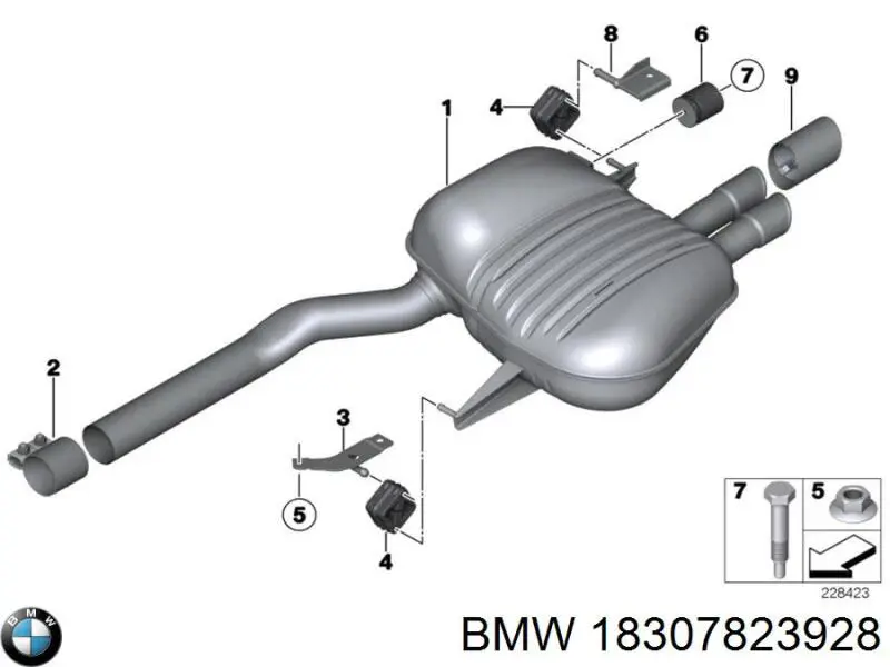 Насадка на глушник 18307823928 BMW