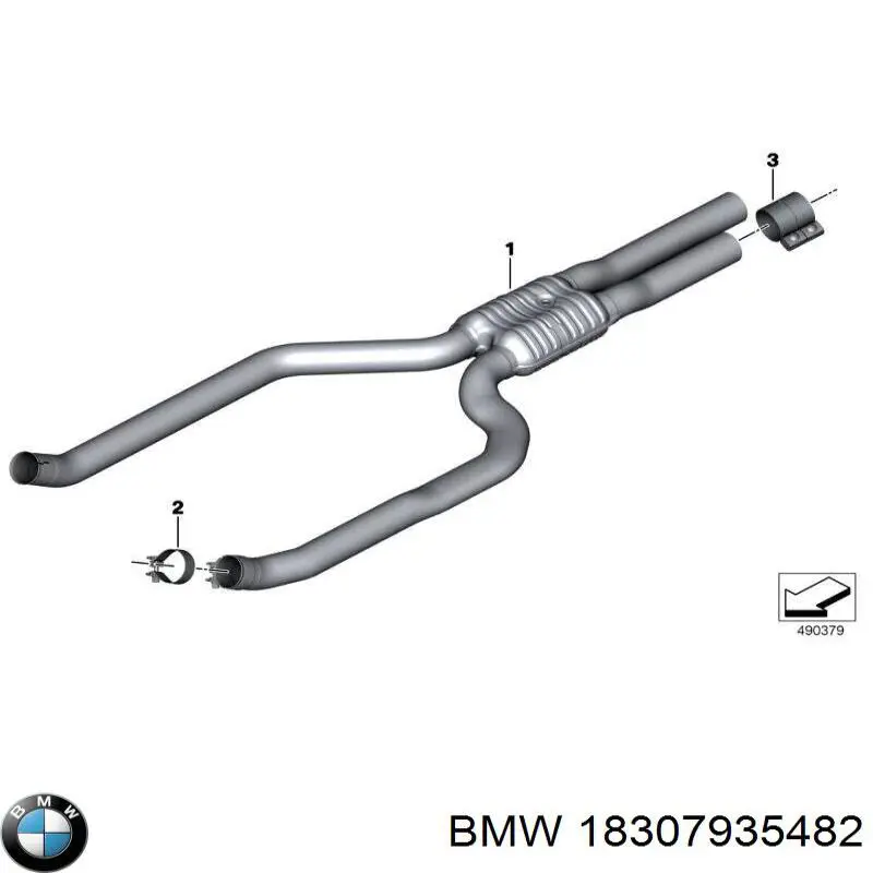 18307935482 BMW Середній глушник