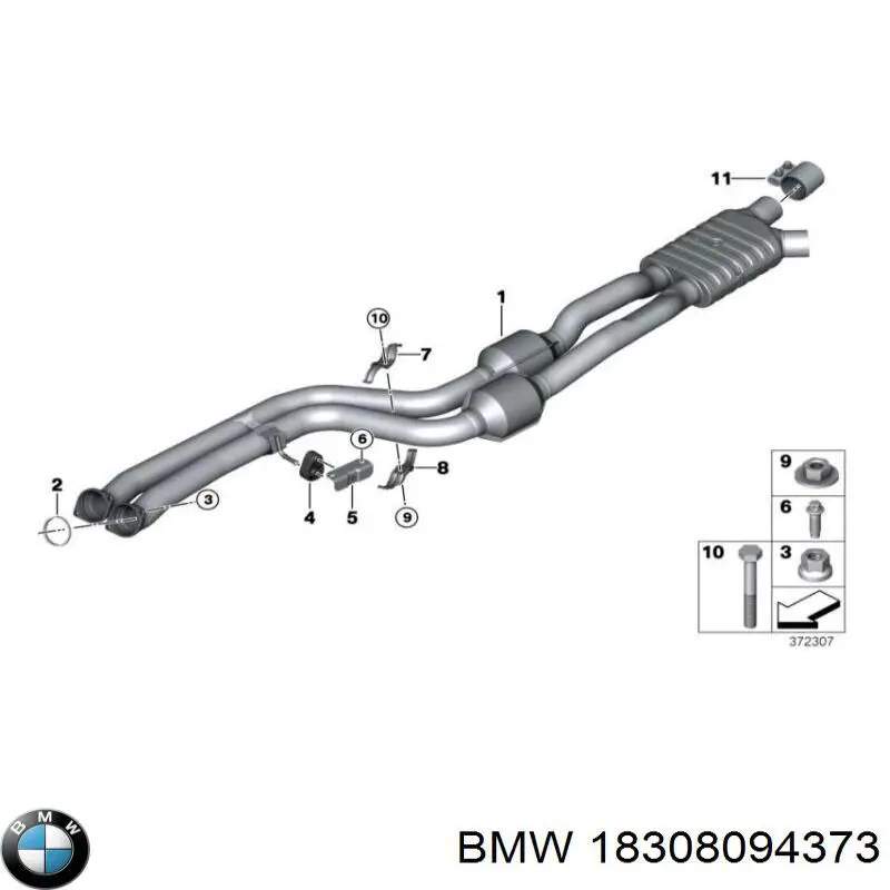  BMW 18308094373 ціна, від 1140.00 USD