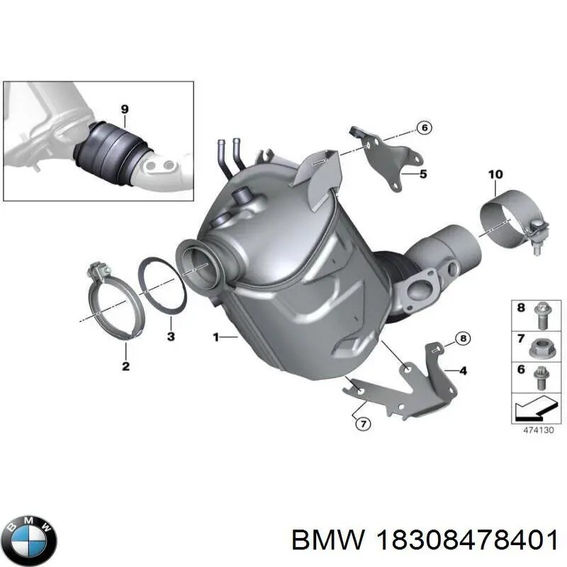  BMW 18308478401 ціна, від 3.32 USD