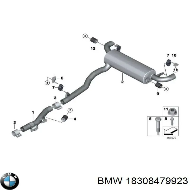 Вихлопна труба BMW 18308479923 ціна, від 1062.58 USD