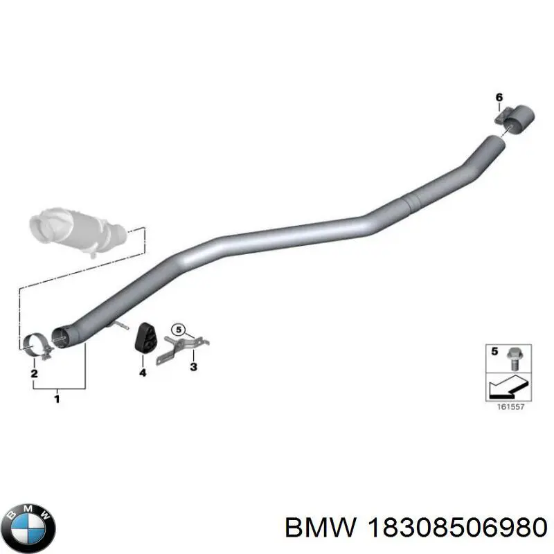 18308506980 BMW Середній глушник