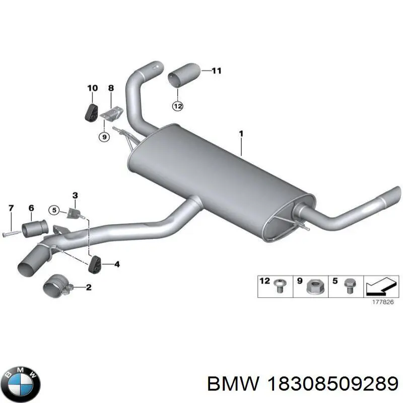 Вихлоп BMW 18308509289 ціна, від 948.78 USD