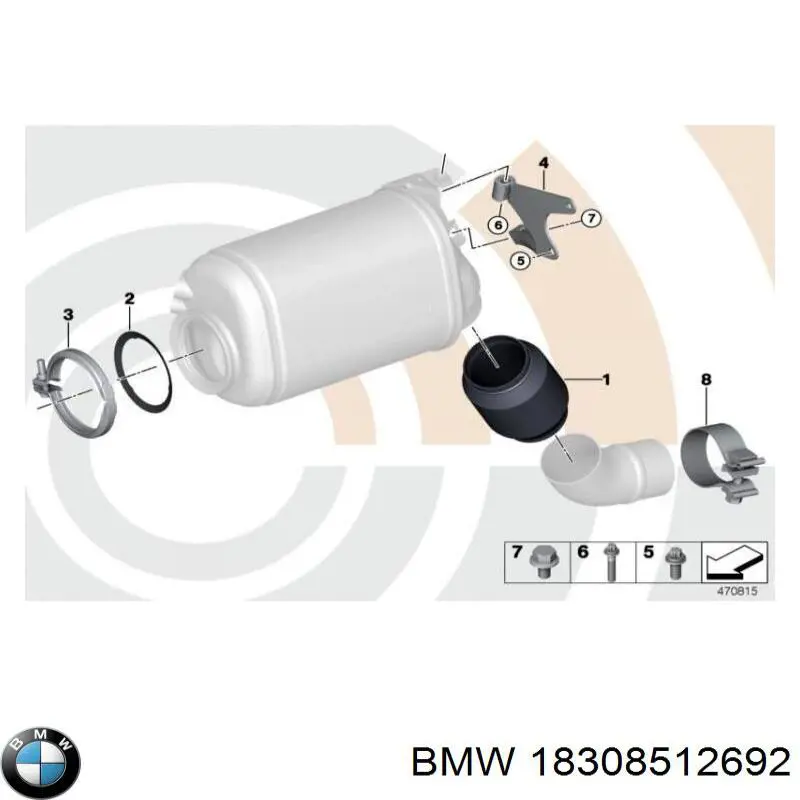 Фільтр системи відпрацьованих газів 18308512692 BMW