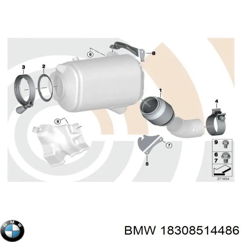 Фільтр системи відпрацьованих газів 18308514486 BMW