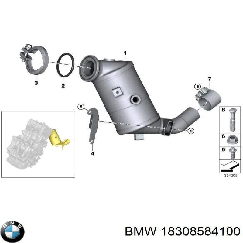 Прокладка випускного колектора BMW 18308584100 ціна, від 27.62 USD