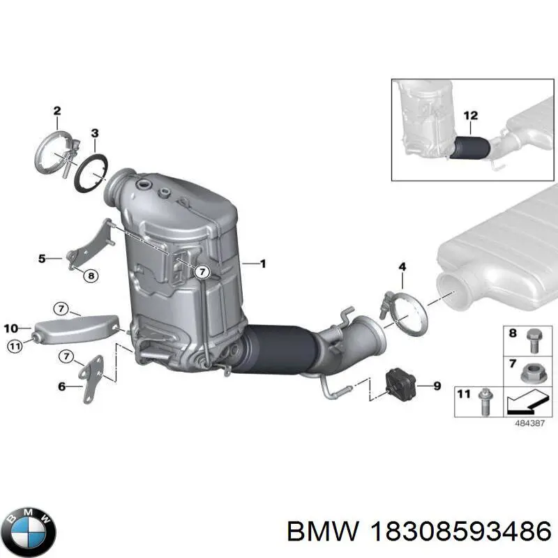  BMW 18308593486 ціна, від 33.01 USD
