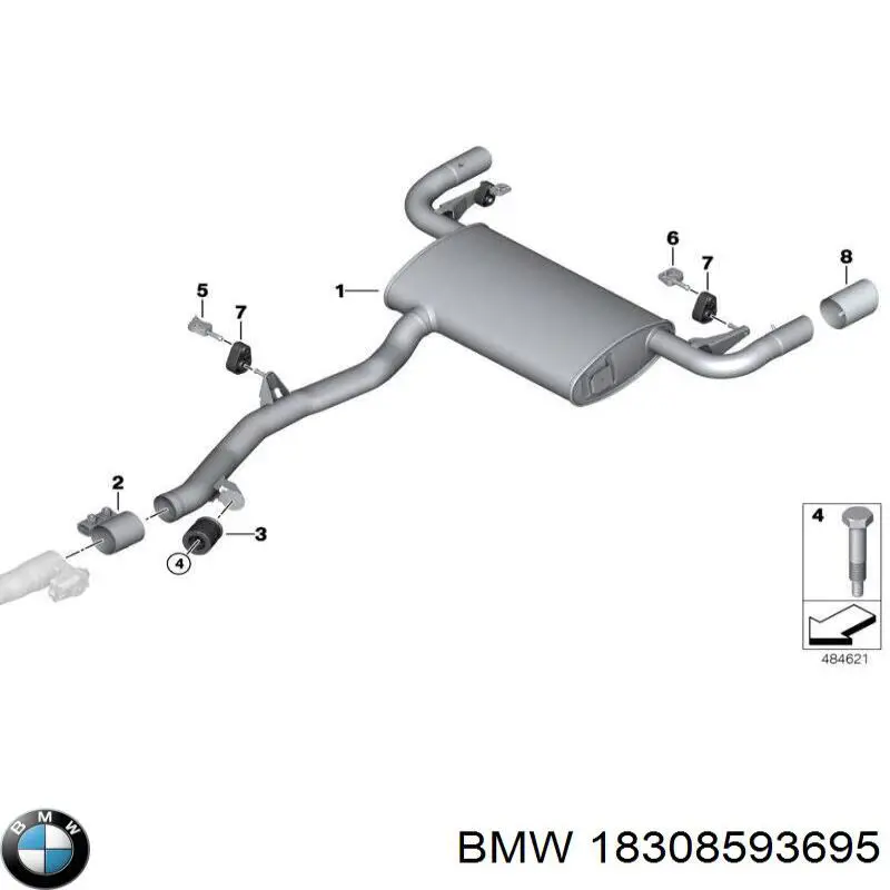 18308593695 BMW Кронштейн приймальної труби глушника