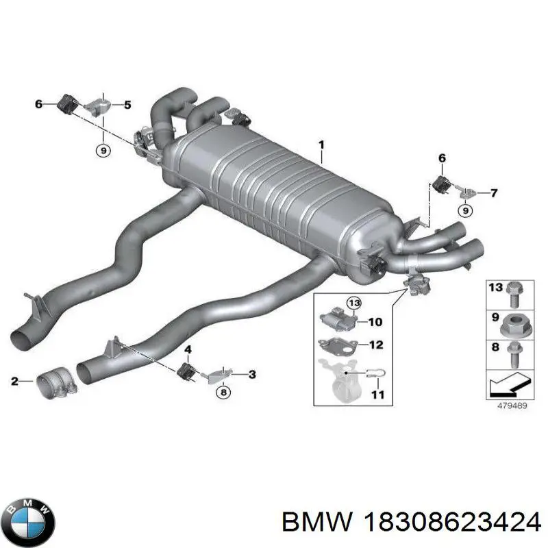 Сервопривід заслінки глушника BMW 18308623424 ціна, від 27.87 USD