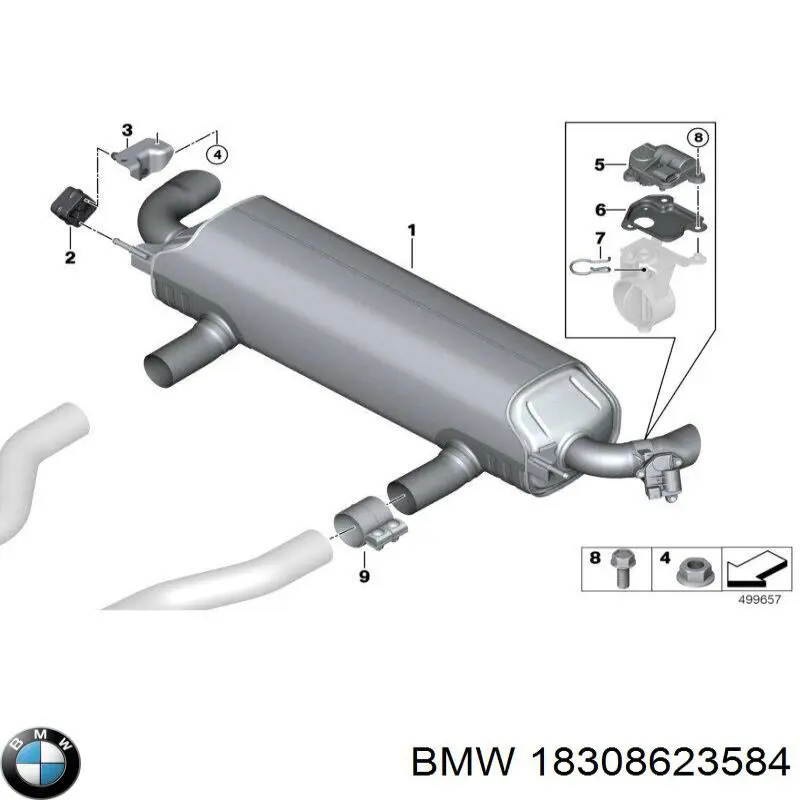 Болт головки блока циліндрів BMW 18308623584