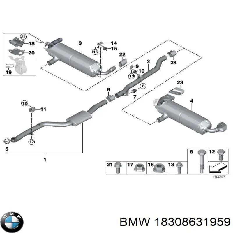 Пристрій іскропогашуючий BMW 18308631959 ціна, від 126.39 USD