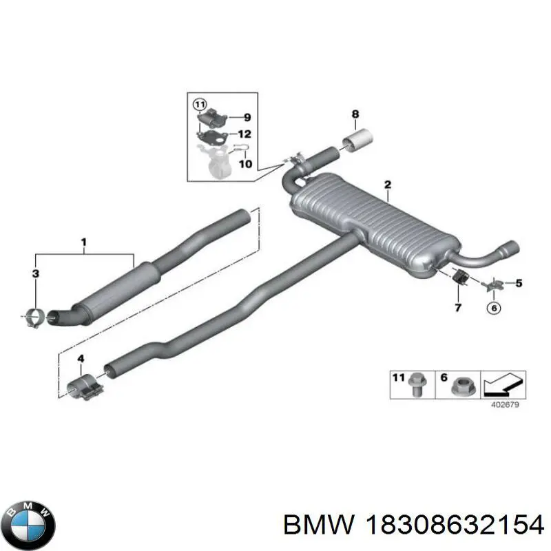 Двигун заслінки рециркуляції повітря BMW 18308632154 ціна, від 26.39 USD