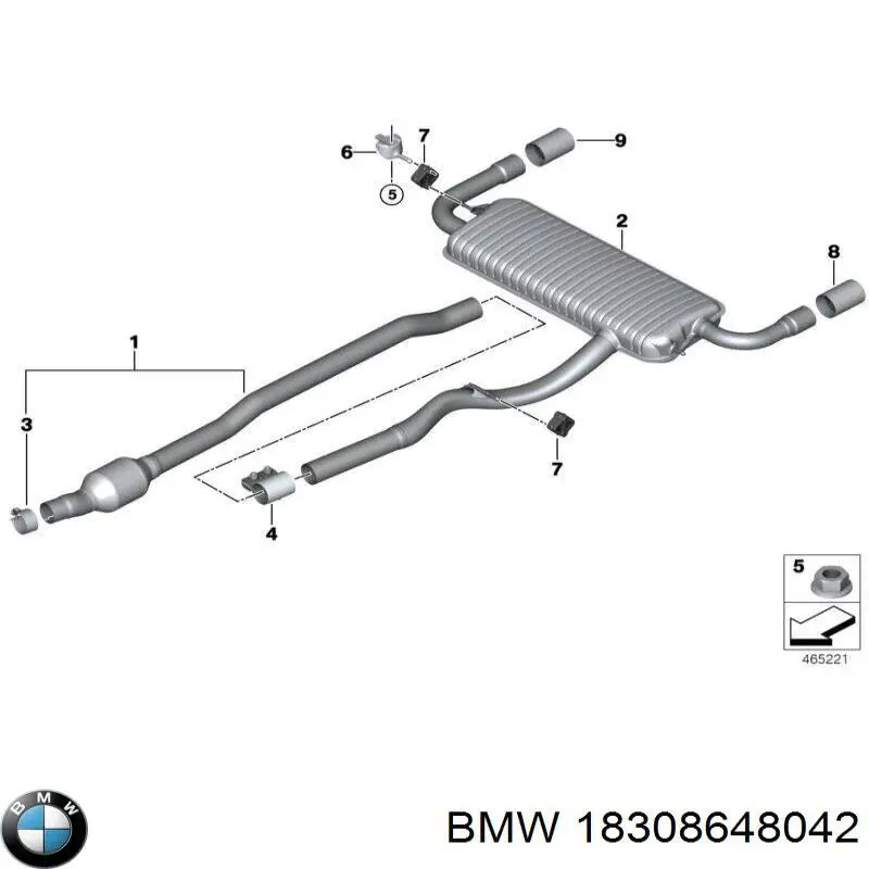 Насадка на глушник BMW 18308648042 ціна, від 12.67 USD