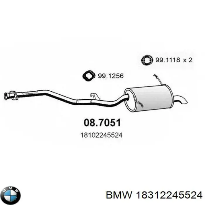 Купити 18312245524 BMW Вихлоп