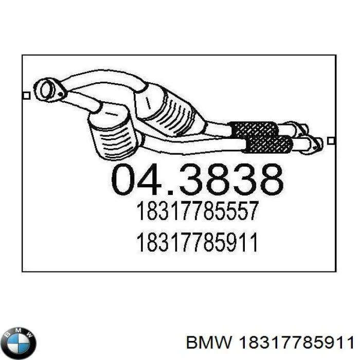 Конвертор-каталізатор (каталітичний нейтралізатор) BMW 18317786268 ціна, від 203.61 USD
