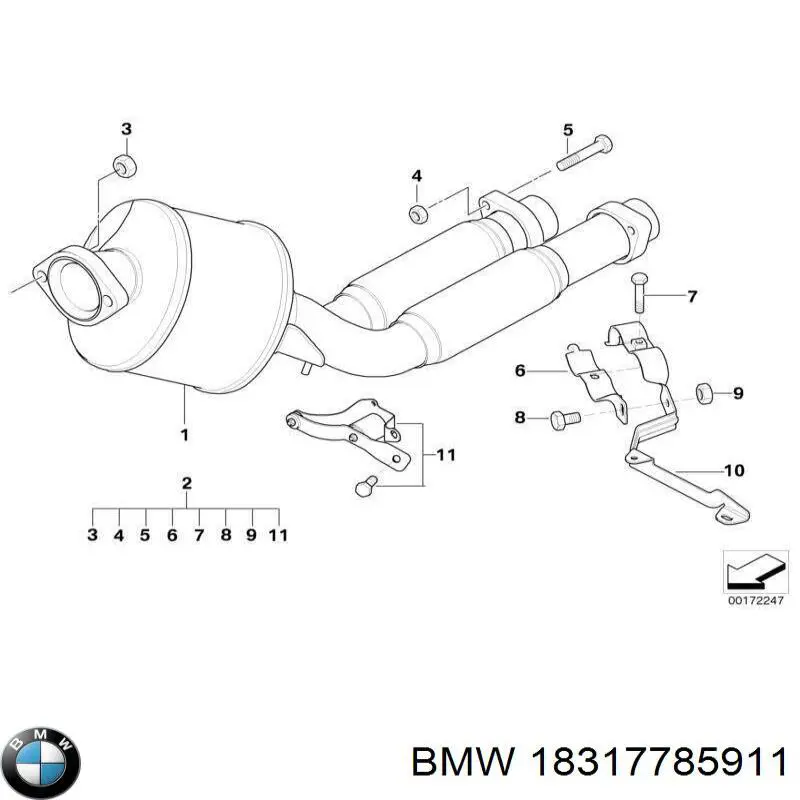 Купити 18317786268 BMW Перетворювач відпрацьованих газів