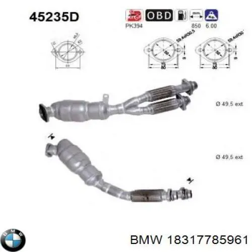Купити VW452335 FA1 Перетворювач відпрацьованих газів