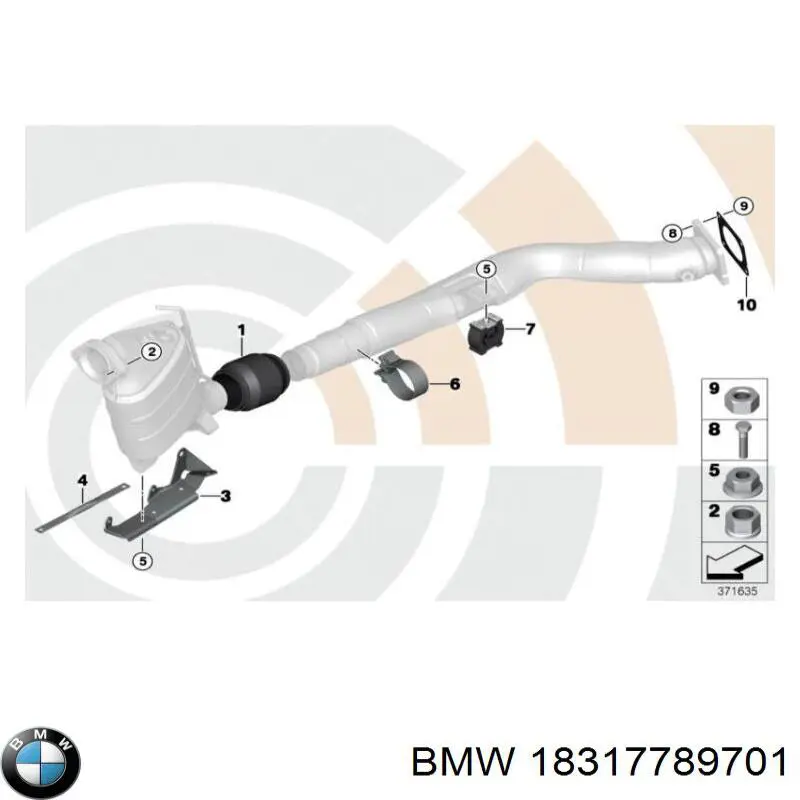 18317789701 BMW Глушник, задня частина