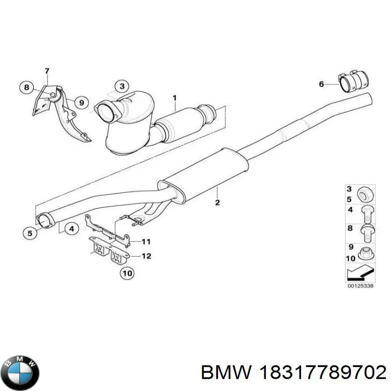 Глушник BMW 18317789702 ціна, від 209.04 USD