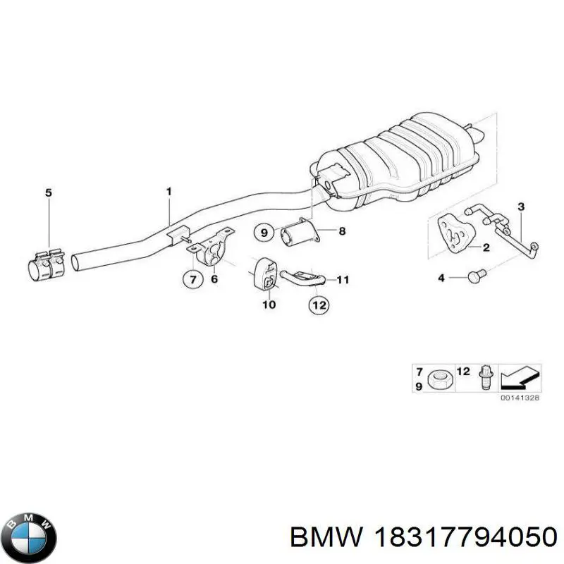 Купити 18317794050 BMW Глушник вихлопних газів кінцевий