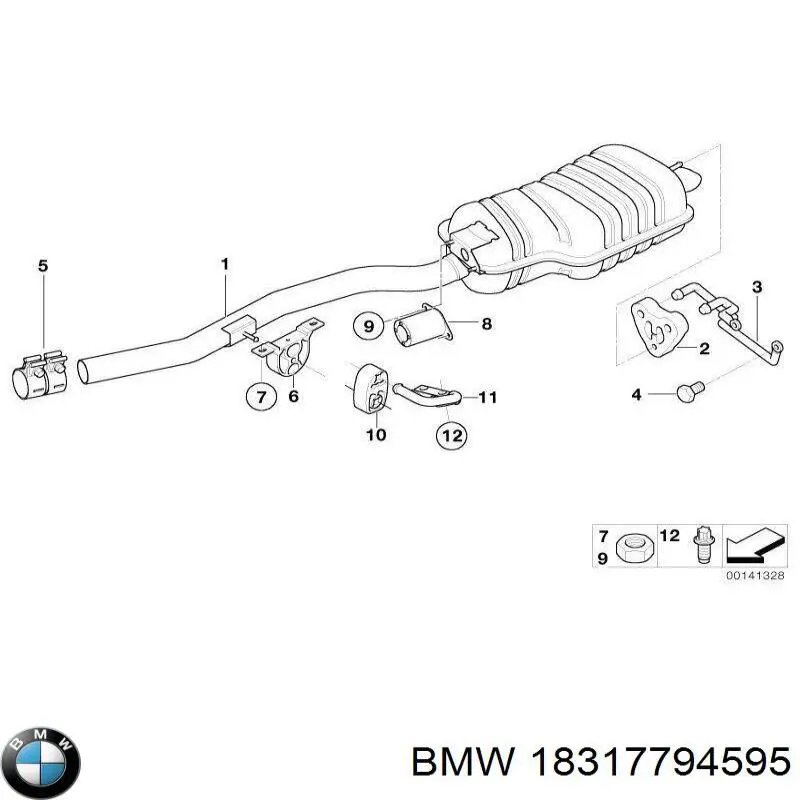 Купити 18317794595 BMW Глушник вихлопних газів кінцевий
