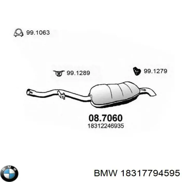 18317794595 BMW Глушилка задня