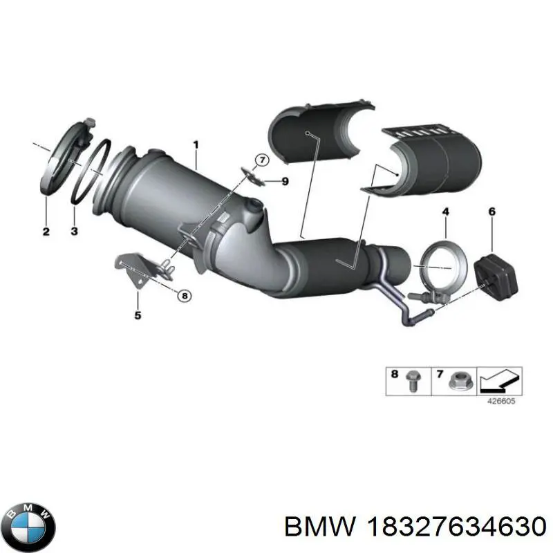 18327634630 BMW Каталітичний нейтралізатор відпрацьованих газів
