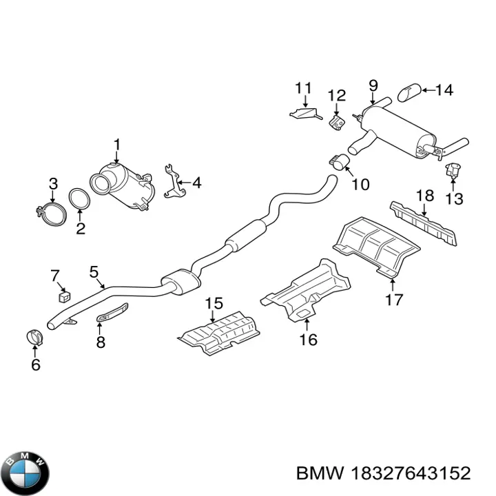 Каталізатор 18327643152 BMW