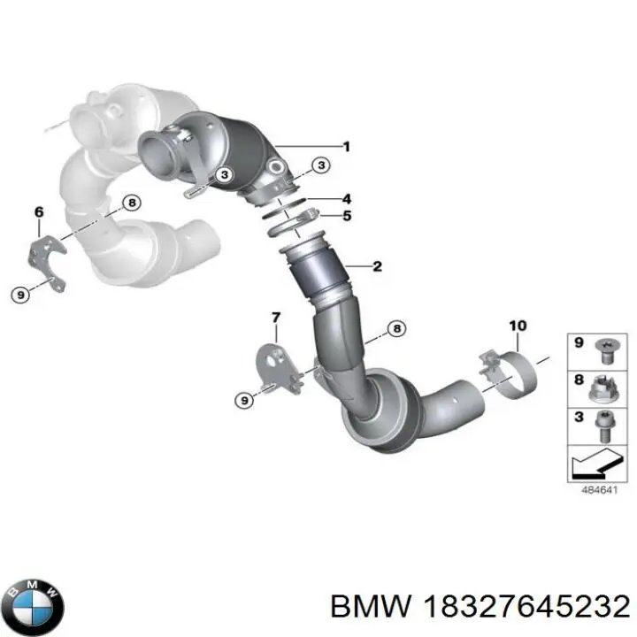 18327645232 BMW Конвертор-каталізатор, правий