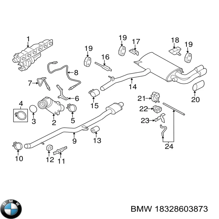18328603873 BMW Каталітичний нейтралізатор відпрацьованих газів