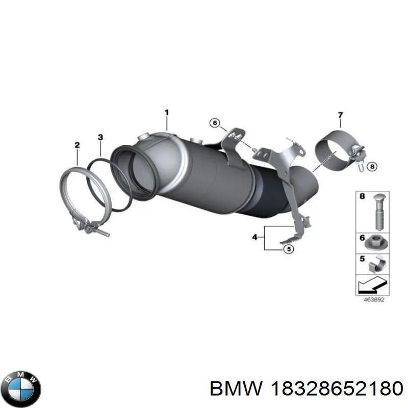 18328652180 BMW Каталітичний нейтралізатор відпрацьованих газів