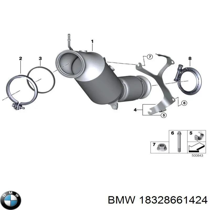 18328661424 BMW Каталітичний нейтралізатор відпрацьованих газів