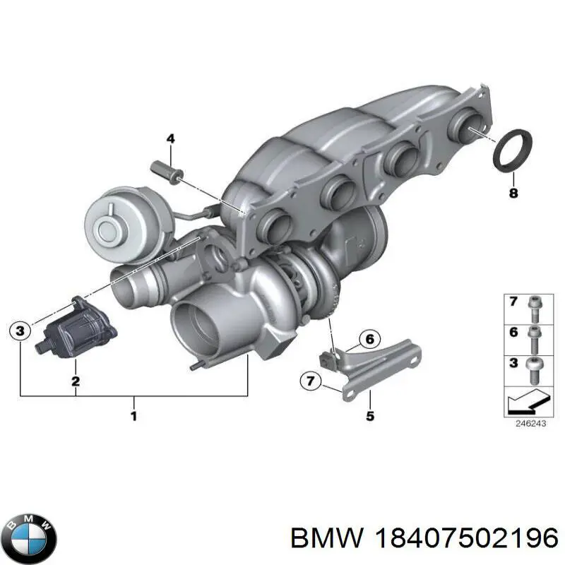 Гайка випускного колектора BMW 18407502196 ціна, від 4.01 USD