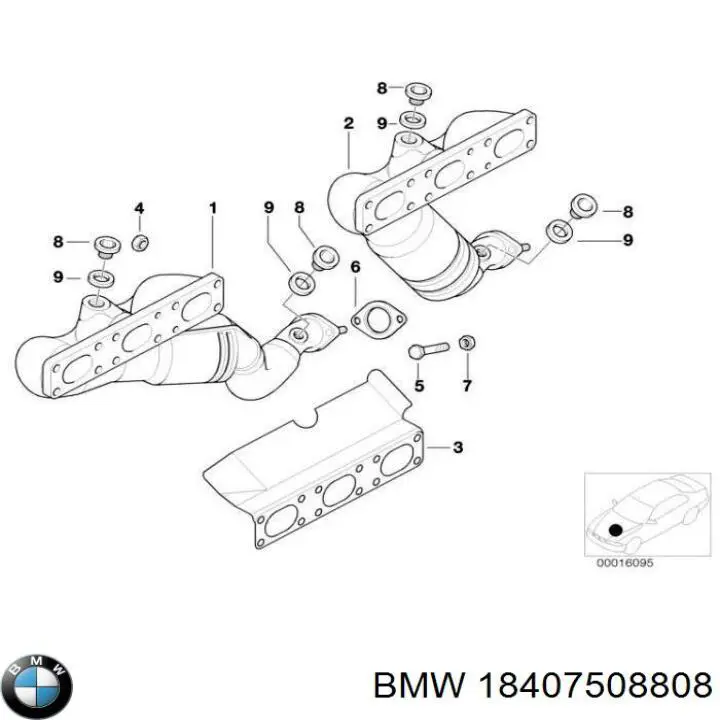 18407508808 BMW Система випуску газів двигуна