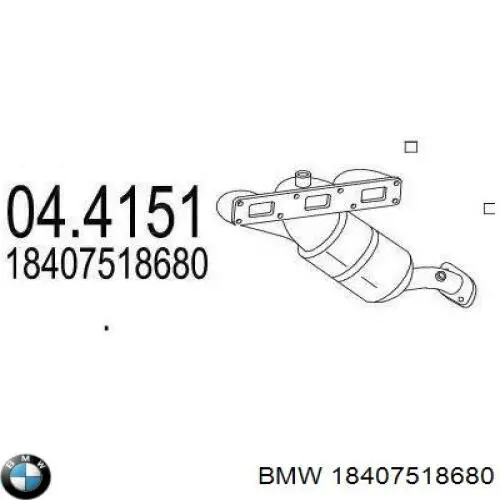 Конвертор-каталізатор (каталітичний нейтралізатор) BMW 18407518680 ціна, від 185.89 USD