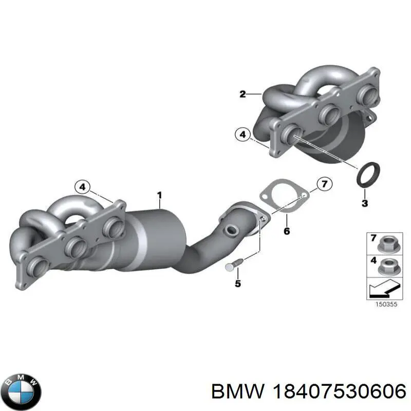 18407530606 BMW прокладка випускного колектора