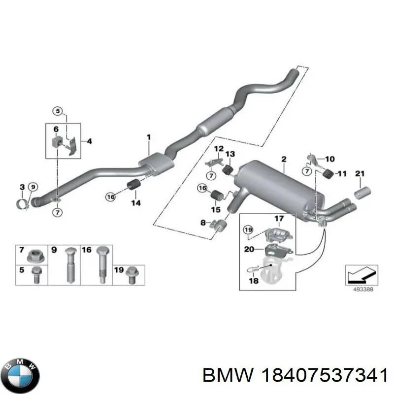  BMW 18407537341 ціна, від 66.45 USD