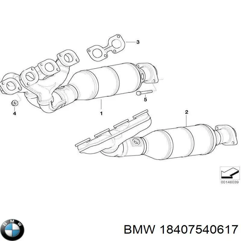 18407540617 BMW Система випуску газів двигуна