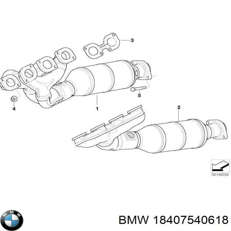 18407540618 BMW Система випуску газів двигуна