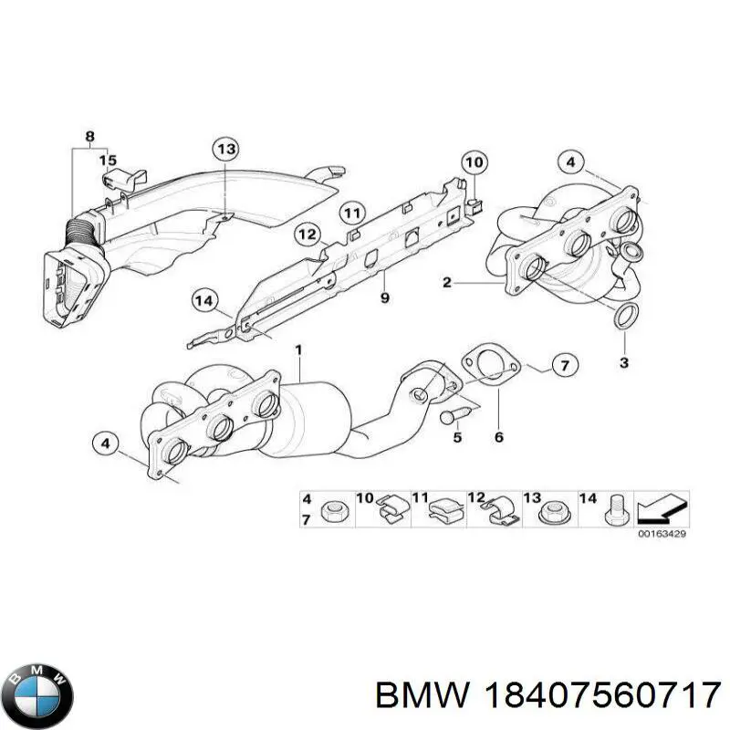 18407560717 BMW Система випуску газів двигуна